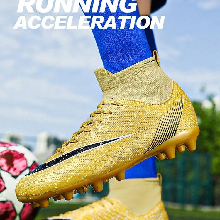 Broken nail shoes Children's football shoes High top men's and women's adult nails Artificial grass training Foreign trade shoes Long nails