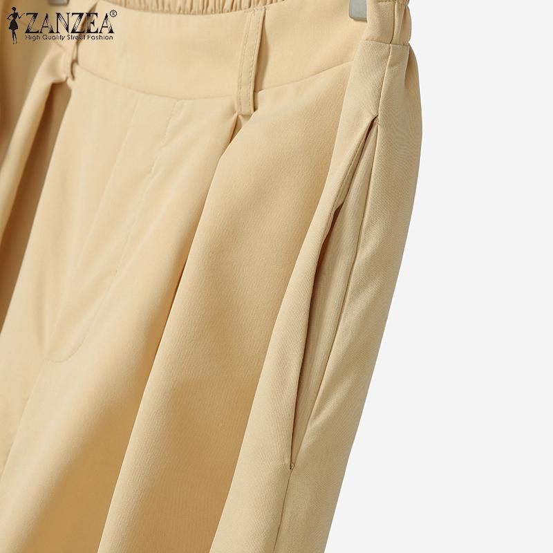 ZANZEA Women Sleeveless Tank Tops and Wide Leg Pants Summer Two Piece Suit Sets