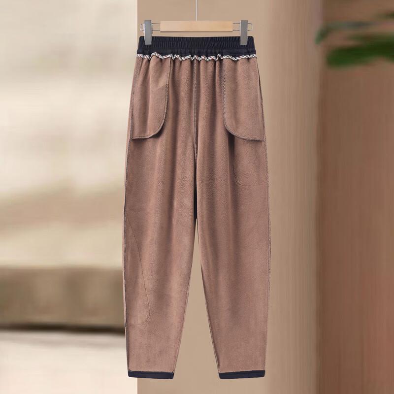 LangSha Women's High-Waist Embroidered Straight-Leg Pants