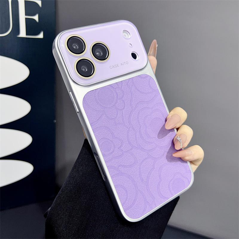 Elegant Camellia Full Coverage Phone Case for iPhone 14/15/16/17 Pro Max