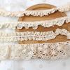 Off-White Elastic Cotton Lace Handmade Fabric Trim for Socks, Skirts, and Curtains - Zuleidezhu.