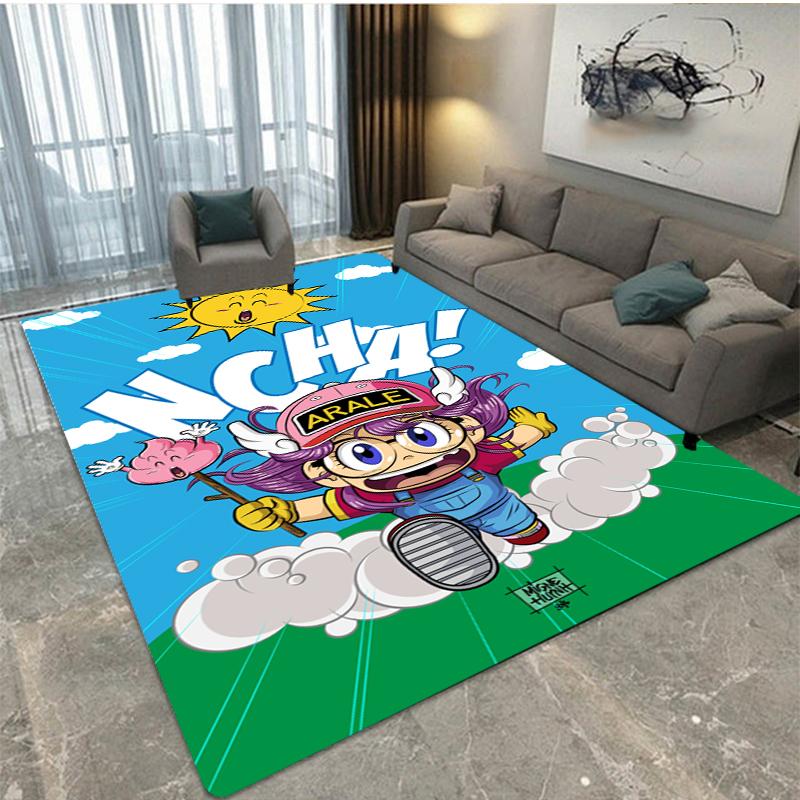 Alfombra de dibujos animados DR Slump Arale Chan, área de ocio para niños, sala de estar, dormitorio, alfombrilla para el asiento, reposacabezas, alfombrilla antideslizante