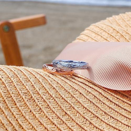 July Hawaiian Jewelry Ring, Men's and Women's Stainless Steel Ring, Surgical Stainless Steel, Unisex, Hypoallergenic, Can be worn all day, Silver, Siz
