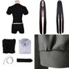 Stunning Anime Land Of The Lustrous Phosphophyllite Costume Set In Elegant Black Suit