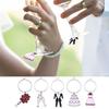 5Pcs Pack Wine Glass Decoration Circle Goblet Decorative Ring Pendant Bride Bridegroom Cup Ring Table Decor