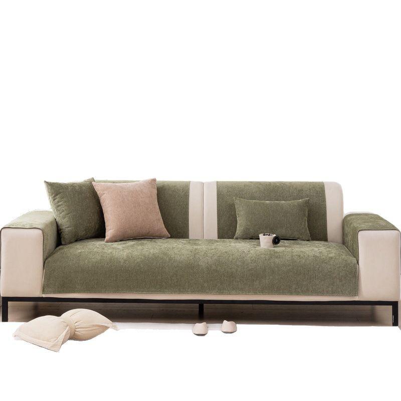 Light Luxury Solid Color Sofa Seat Cushion  New Four-Season Universal Simple High-End Cloth Cover Sofa Cover