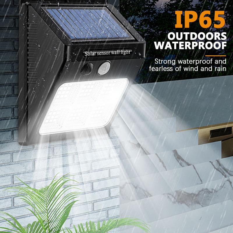 Outdoor PIR Motion Sensors Waterproof Light Modern LED Solar Wall Lamp Courtyard Decoration Lights porch Garden Fence Path Light
