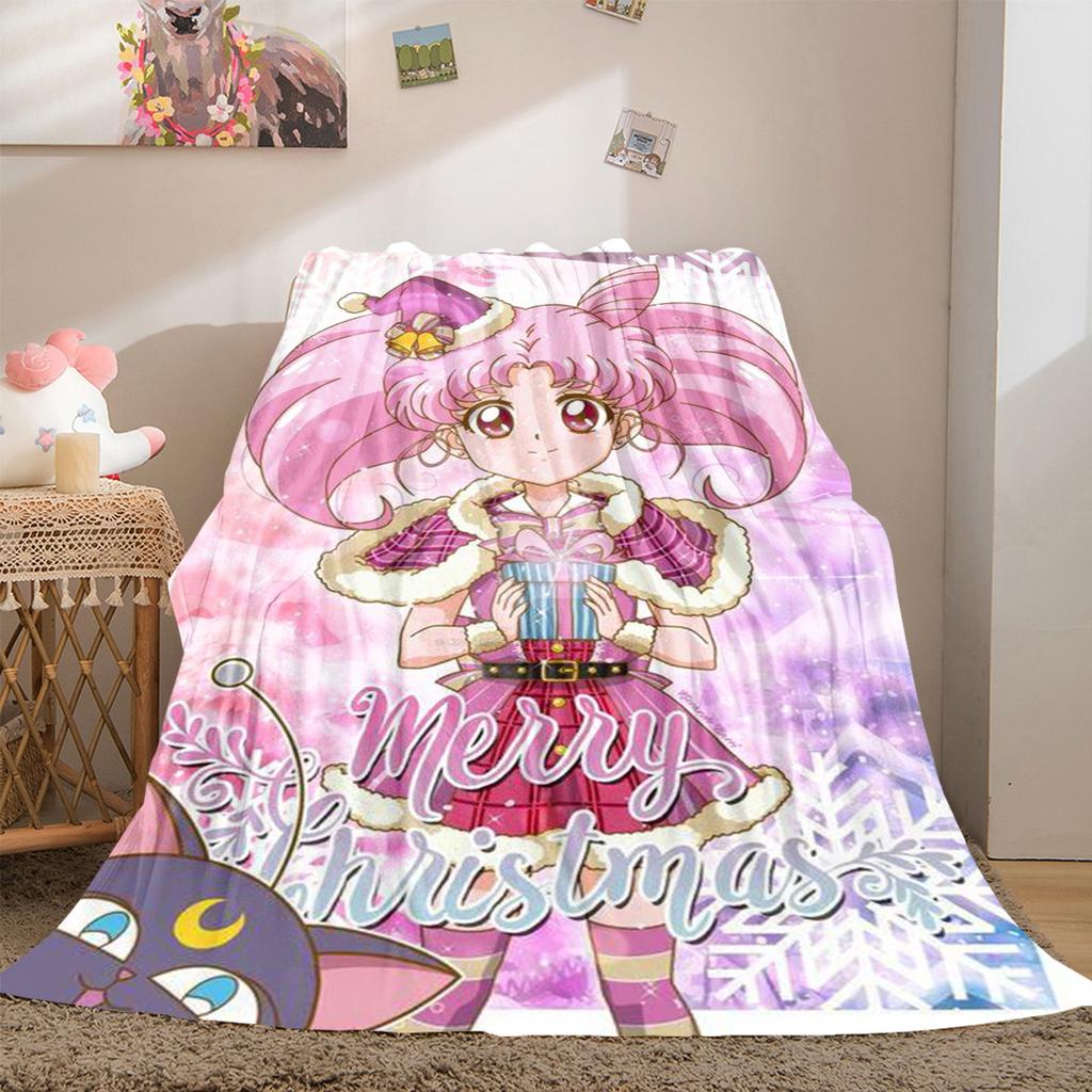 Japanese anime cute cartoon theme Sailor Moon Tsukino Usagi blanket suitable for home beds, sofa covers, office nap, outdoor warm blankets O10