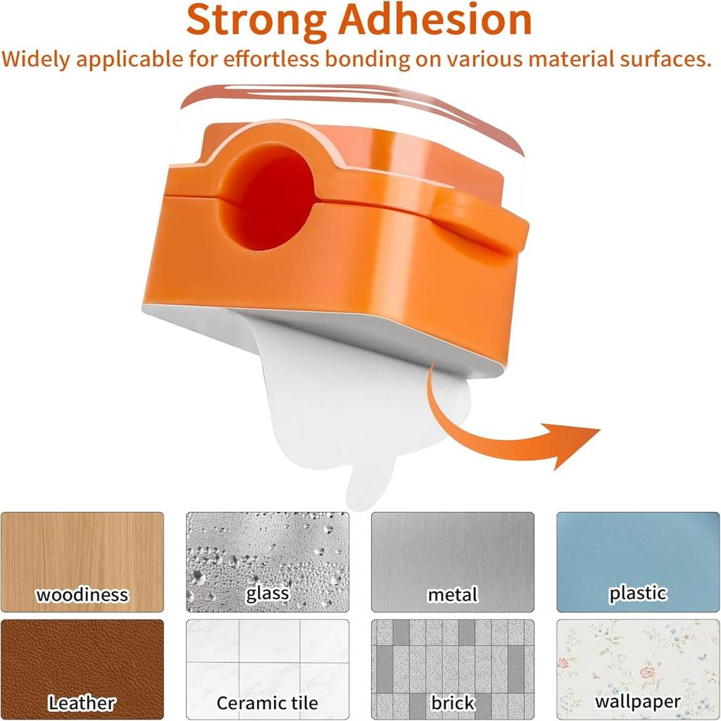 6-piece set of color magnetic charger office desk cable clip, sunlight colored USB charging cable organizer, magnetic plug hook