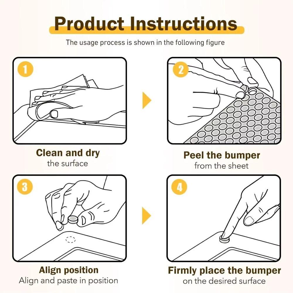 Clear Cabinet Door Bumpers Round Cabinet Bumpers New Protective Pads