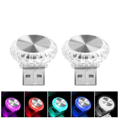 Car USB Atmosphere LED Light Colorful Night Light Free Modification Car Atmosphere Light Indoor Decoration Household Lights