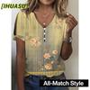 Women's Fashion Casual Short Sleeve V Neck Blouses & Shirts
