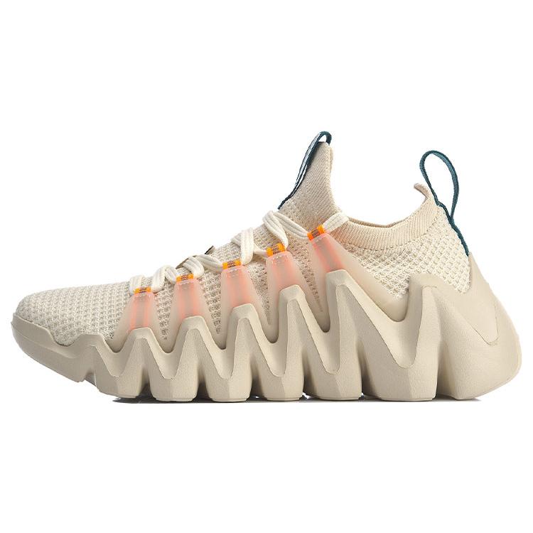 

New LiNing Crazy Run Fle Cushioning Anti Slip And Wear Resistant Coverage Support Low Top Running Shoes Men s Swan White ARKQ005-3 39.5