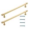Pack of 2 Practical Brushed Gold Cabinet Handle Zinc Alloy Drawer Pull for Bedroom Bathroom Furniture Daily Use