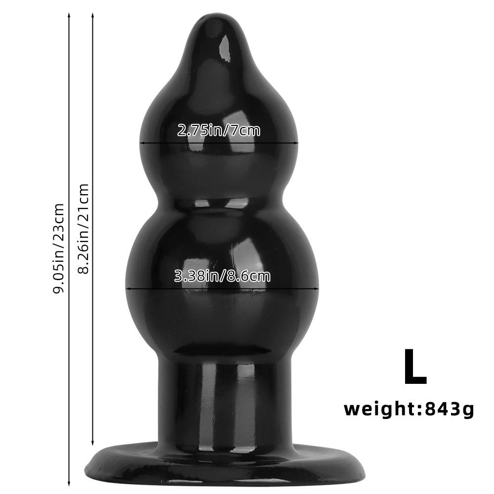 Extra Large Black Tapered Anal Plug for Stretching, Fisting, Men & Women – Super Wide Design for Relaxed Play