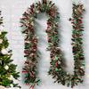 Christmas Red and Green Snowman Wreath Christmas Tree Decoration Bar Tabletop Decoration Party Home Staircase Decoration Props
