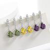 Copper Zircon Earrings Luxury Finish Fashion Jewelry Earrings Water Drop Earrings  For Women Girls