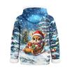 Kids Long Sleeve Christmas Print Hoodie Casual Pullover Sweatshirt for Boys and Girls