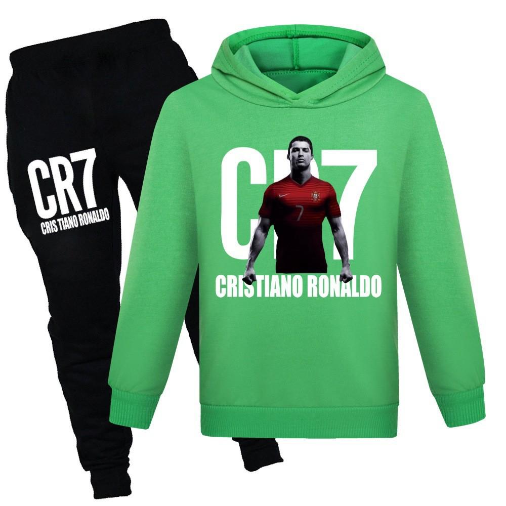 Kinder Frühjahrs- & Herbst-Kapuzenpullover & Lange Hosen Set