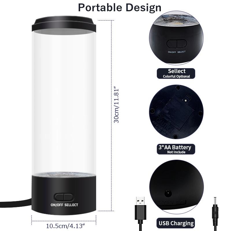 D2 LED Fantasy Jellyfish Lava Lamp USB Battery Powered Color Changing Jellyfish Tank Aquarium Lamp Relaxing Mood Table Light