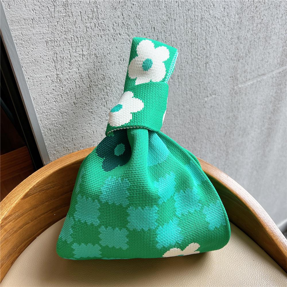 Knitted Mobile Phone Bag For Women In Spring And Autumn Cute Cartoon Versatile One Shoulder Diagonal Cross Bag Travel Coin Purse Small Handbag