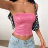  European and American New Fashionable Slim-fit, High-waisted Tank Top, Chest-hugging Backless Sexy Top for Women
