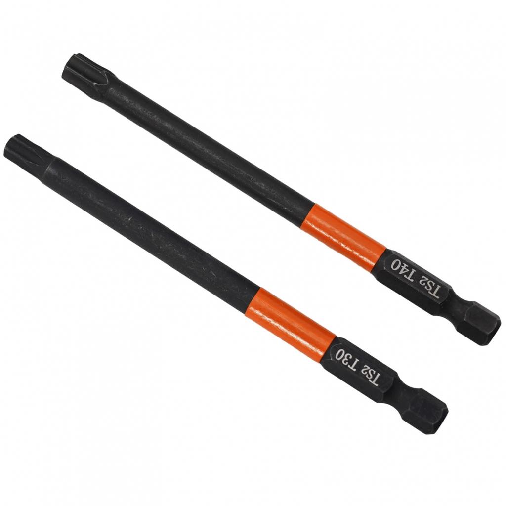 Practical Screwdriver Bit T10-T40 1/4 Hex Shank 100mm