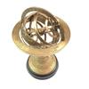 Nautical Brass Engraved Armillary Sphere Globe On Black Wooden Base Home Office Decor