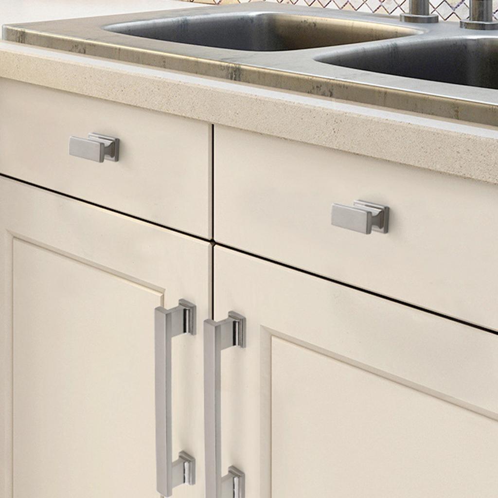 Golden Square Single Hole Cabinet Drawer Pulls Heavy Duty Door Handles Cabinet Pulls for Wardrobe Cupboard Furniture Hardware