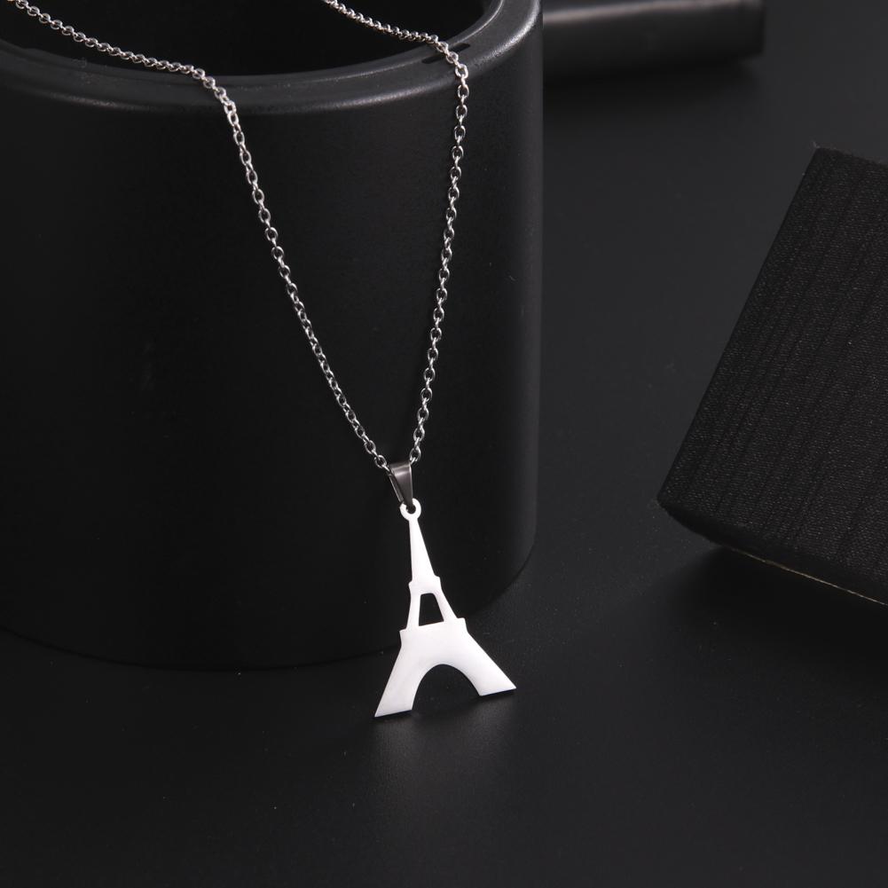 Cazador New France Paris Eiffel Tower Gold Color Pendant Necklaces for Women Stainless Steel Chain on the Neck Jewelry Wholesale