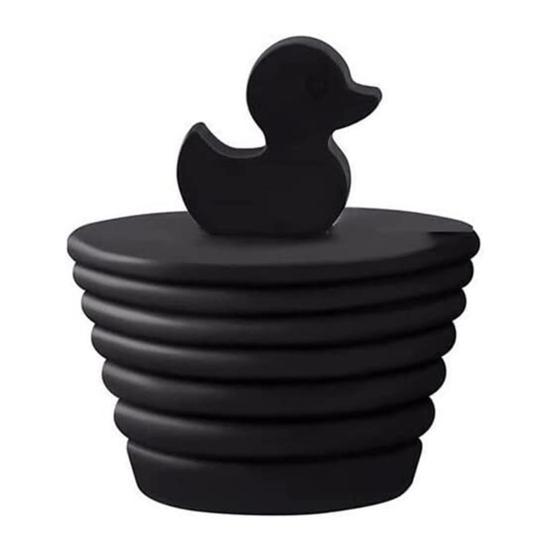 

Силиконовая пробка для слива ванны в форме утки, универсальная пробка для воды для ванной, душа, предотвращающая засоры и запахи, пробка для ванны чёрный