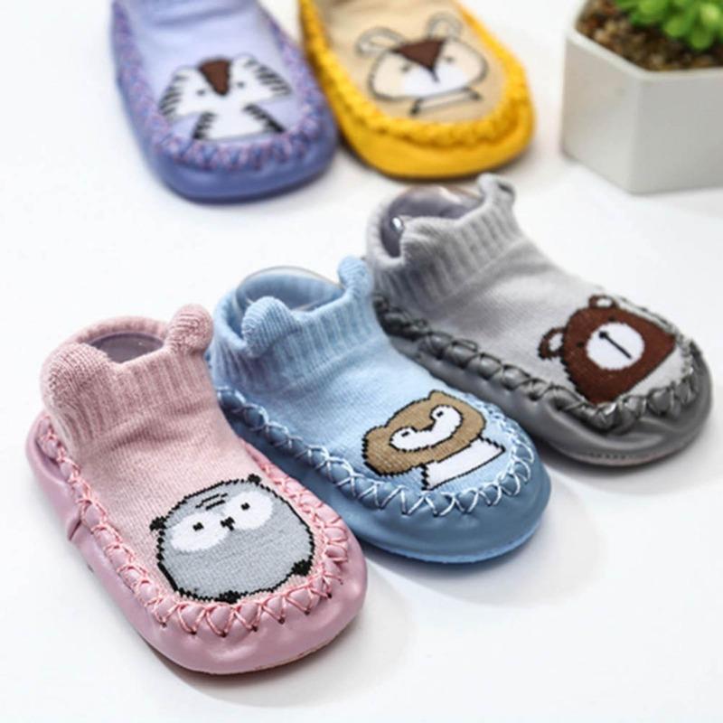 Creative Autumn Baby Cartoon Soft Breathable Cotton Floor Shoes Anti-Slip Toddler Socks Warm Socks