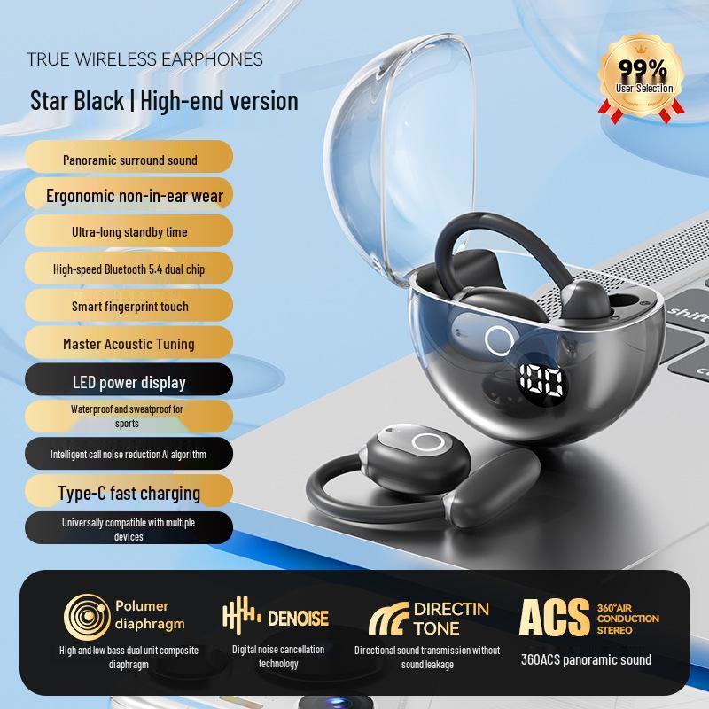 AI Smart Translation Bluetooth Headset: True Wireless, In-ear/On-ear, Long Battery Life, Waterproof