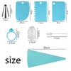 1set Piping Bags and Tips Set Cake DIY Decorating Kit with Stainless Steel Nozzle Reusable Silicone Pastry Cake Decorating Tools