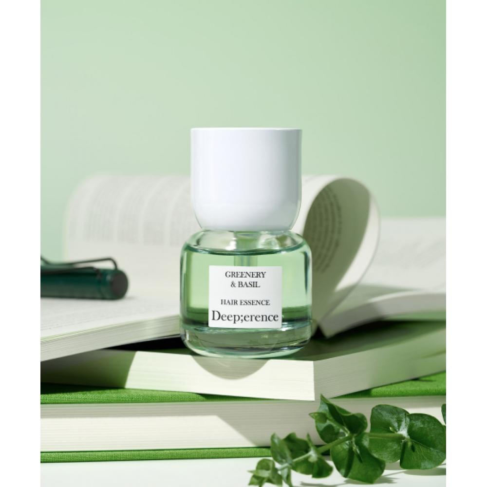 Deeperence [greenery   Basil Line Free Shopping Bag] Perfume Hair Shampoo 300ml + Perfume Hair Essence 30ml + Rose Hair Tie