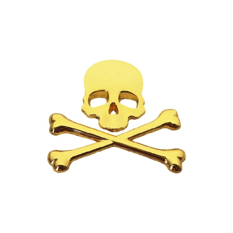 3D Skull Sticker Metal Motorcycle Decoration Weatherproof Adhesive Emblem For Bike Car Accessories
