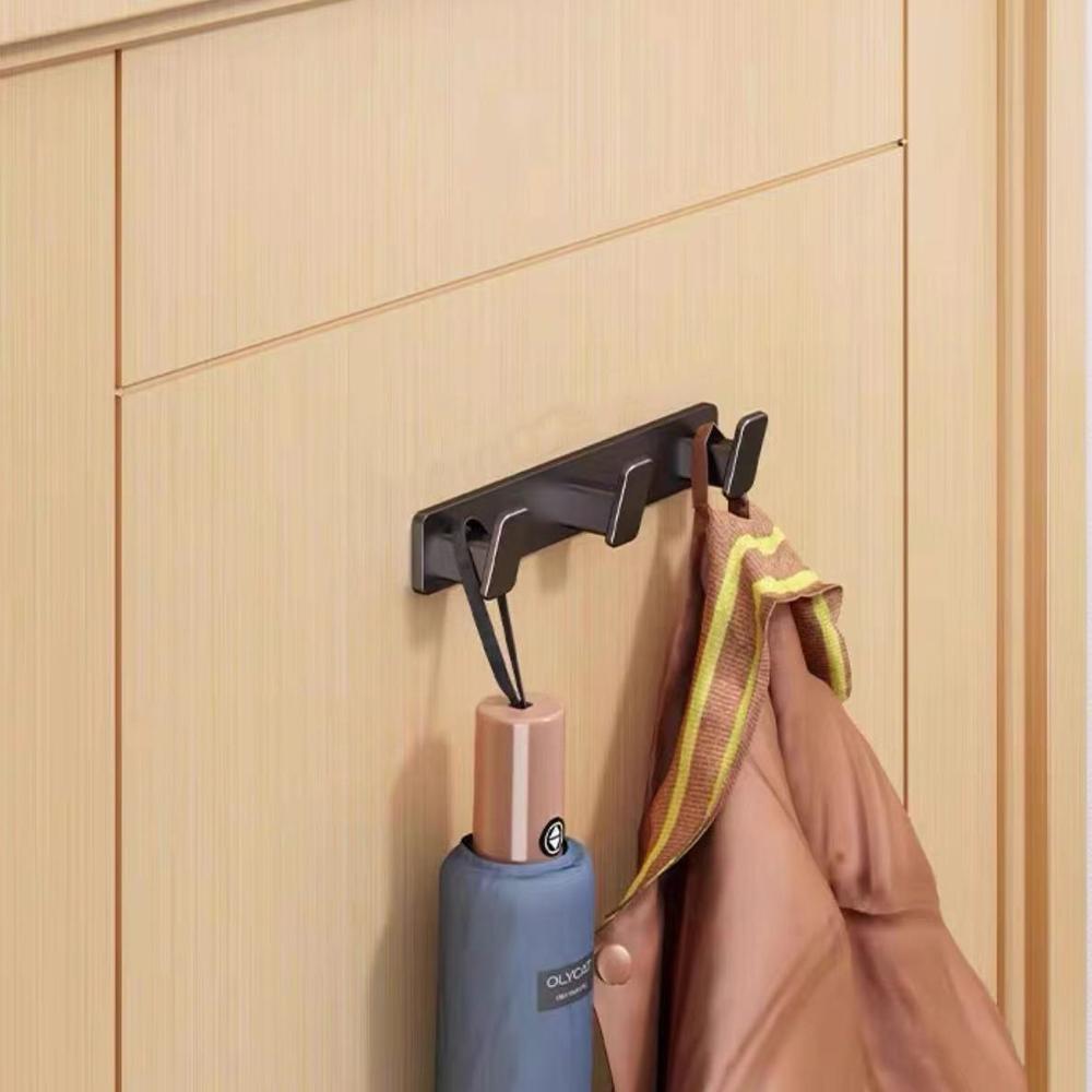 Coat Hook Wall Rack Hanger - Black Coat Rack with 5 Hooks Wall Hooks for Hanging Hat Key Bag Towel Wall Mount Coat Rack