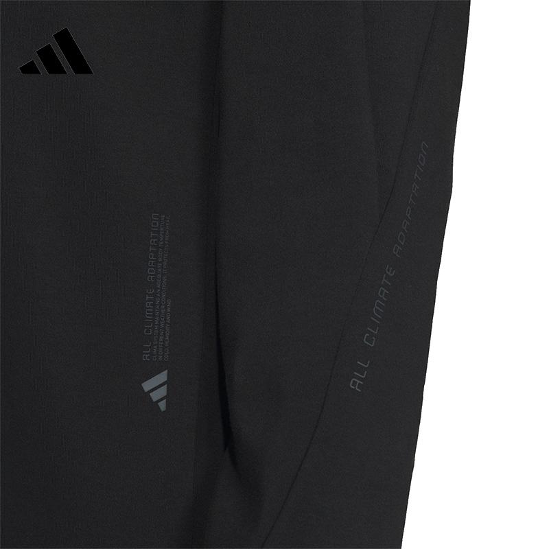 Adidas Crew Neck Solid Color Sports Training Sweatshirt Men Sweatshirt Black JZ8420