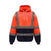 Reflective Hooded Zip-Up Outdoor Sports Fleece Jacket