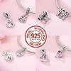 Copper Mother'S Day Charms Love Mom Family Sister Heart Beads Fit Original Bracelet Diy Women Jewelry Gift