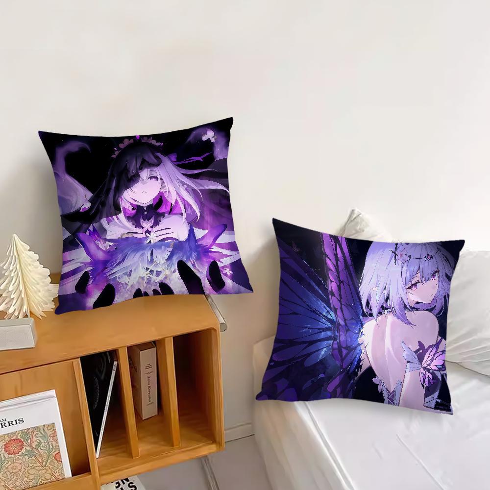 Game Castorice Game Honkai Star Rail cushion cover Pillow Cover Decoration Room Home Sofa living Office Car Nordic Simplicity