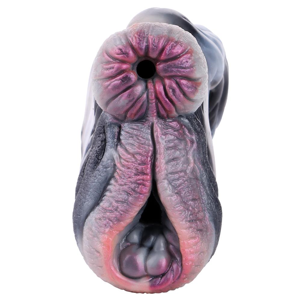 Dual Channel Animal Horse Masturbation Cup Soft Silicone Male Masturbator Realistic Vagina Prostate Massage Adult Sex Toy