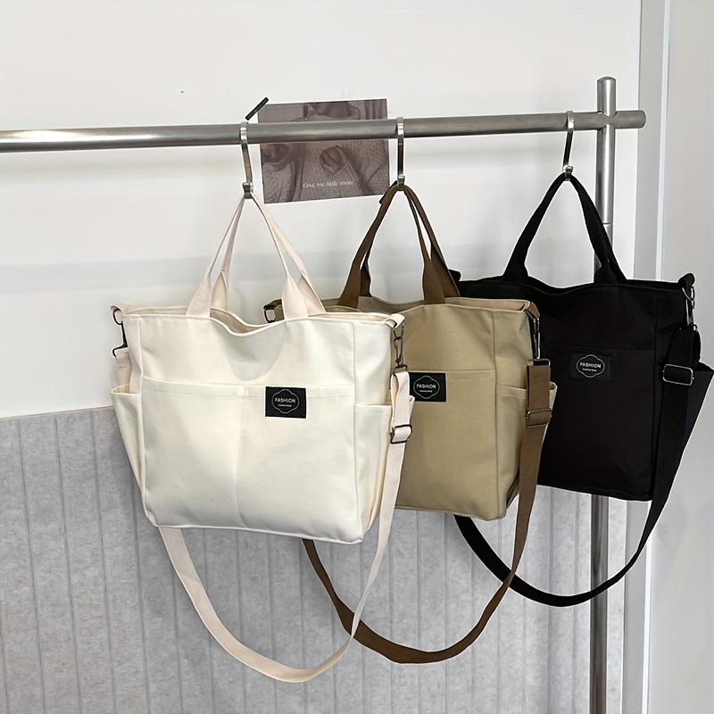 Women Large Capacity Tote Bag, Multiple Pockets Shoulder Or Crossbody Use, Suitable for Commuting Shopping Beach Outings More