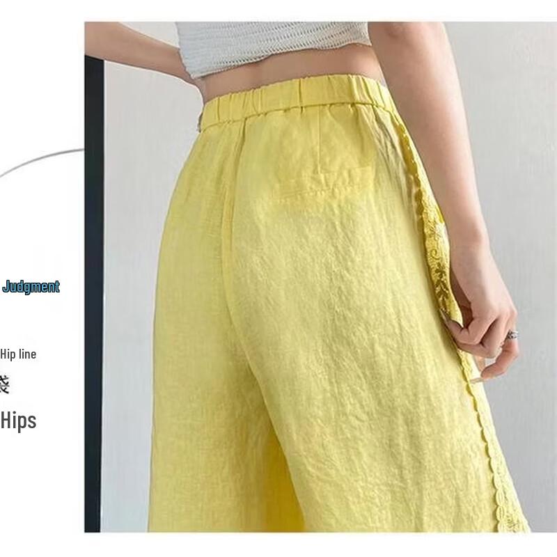 La Chapelle Women's Tencel Wide-Leg Denim Pants