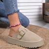 Birkenstock Semi-Slipper Soft Leather Slippers 22 New Flat Slippers Retro Toe Slippers