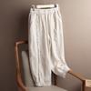 Cotton Pants Summer Women Plus Size Loose Pajama Pants Versatile Casual High-waisted Wide-leg Linen Pants
