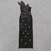 Elegant Rhinestone One-Shoulder Mesh Dress