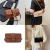 Chic Vintage Aesthetic Handbag For Women Elegant Solid Color Shoulder Bag