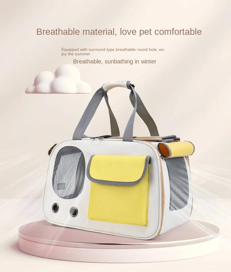 Oddychająca torba transportowa dla kota, torby podróżne dla psów, kotów, składana torba typu tote, torba na ramię dla zwierząt domowych, psów, kotów, akcesoria