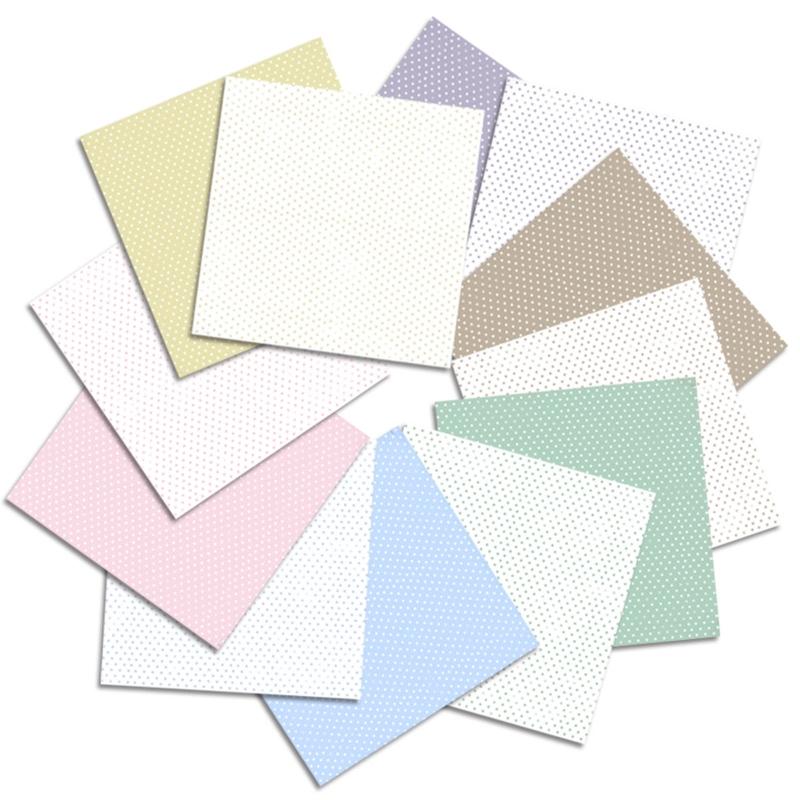 Pattern Paper Set of 24 6in Round Dot Patterned Cardstock Present Packaging for Home Festival Holiday Card Decoration